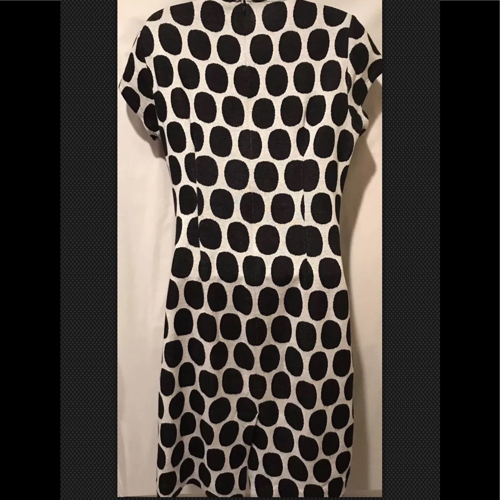 DONCASTER Dress Knit Black White Collection Polka Dot Sweater Knit Cotton - Picture 6 of 8